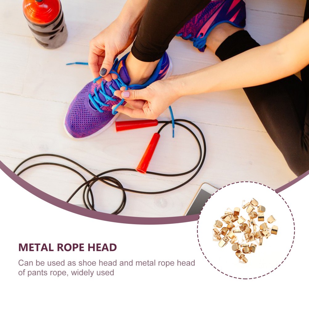 100pcs Metal Shoelace Buckles Sneaker Laces Clasps Lace Locks Shoelace Clips
