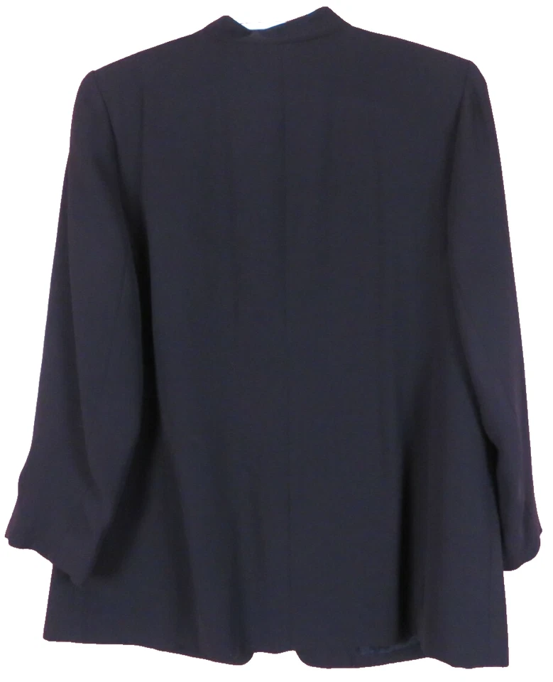 CJ0951- JONES NEW YORK 女式涤纶夹克口袋茄子紫色 16W 码 — 第 2/4 张图片