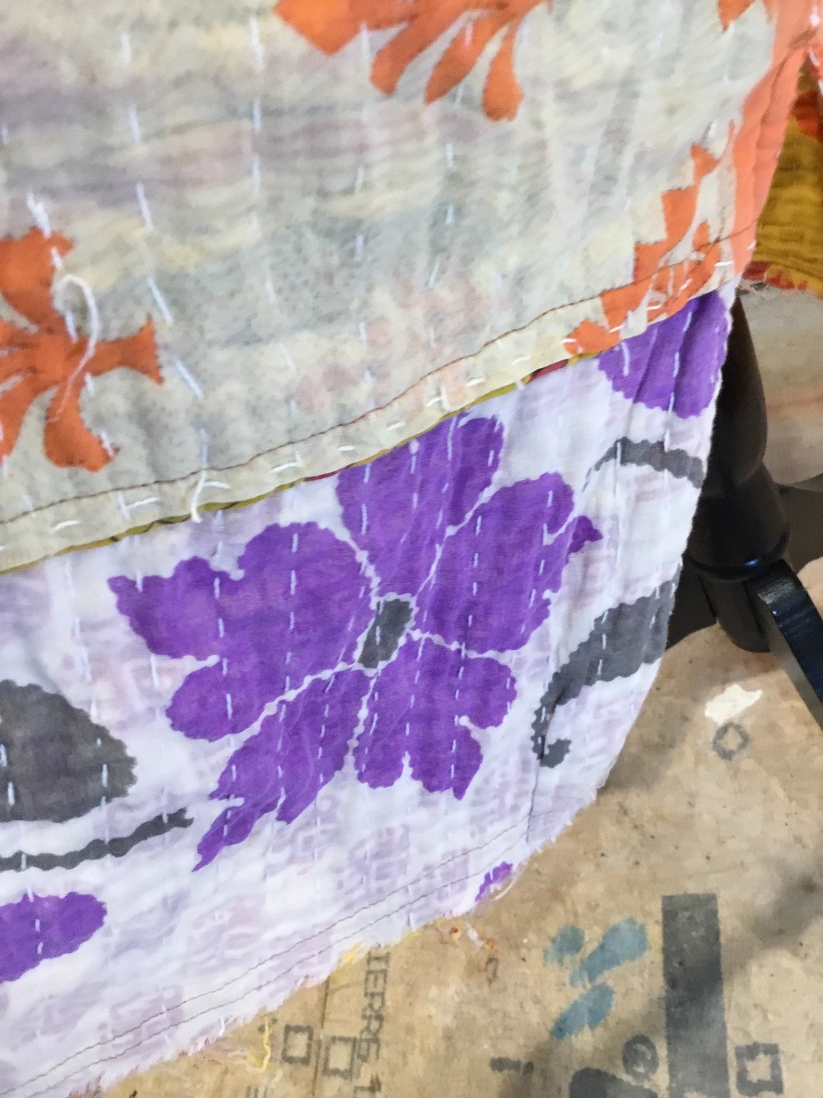 reversible kantha quilt patchwork One size  Bohem… - image 6