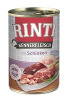 Rinti Kennerfleisch Pur Schinken 24X 400G Nassfutter Feuchtnahrung Hundefutter