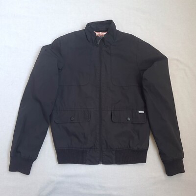 Carhartt Bella Womens Bomber Jacket Size S Lightweight Cotton Blend Black 