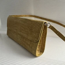 NEW Genuine Alligator Crocodile Leather Convertible Clutch Wristlet Shoulder Bag