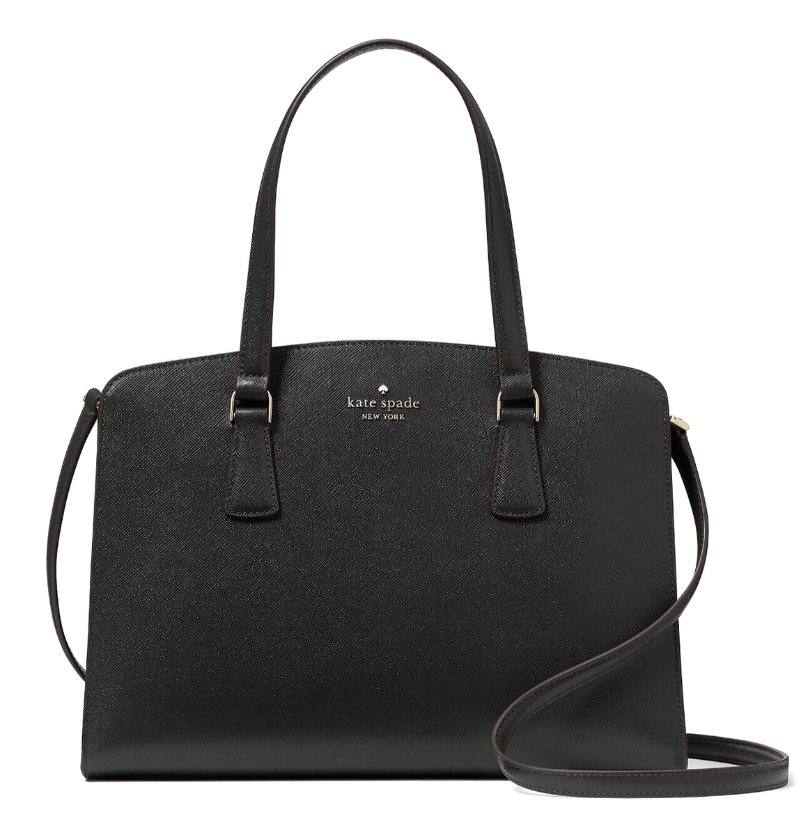 New Kate Spade Perry Medium Satchel Saffiano Leather Black with