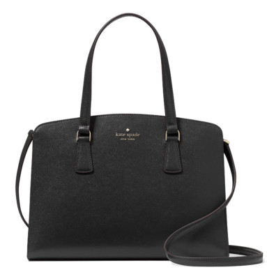 New Kate Spade Perry Medium Satchel Saffiano Leather Black with Dust bag