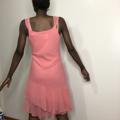 Vintage Y2K Forever 21 Milkmaid Asymetric Pink Double Layer Dress Size  Large | eBay