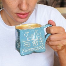 Handcrafted stoneware mug. Handthrown coffee & tea mug. Christmas gift