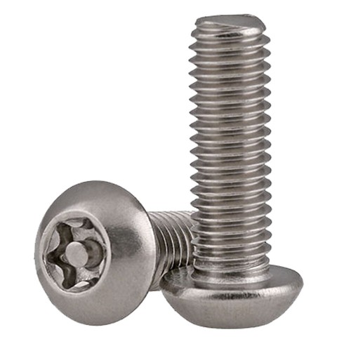 M6 304 Stainless Steel Pin Tamper Torx Security Button Head Machine Screws Bolts - Picture 7 of 9