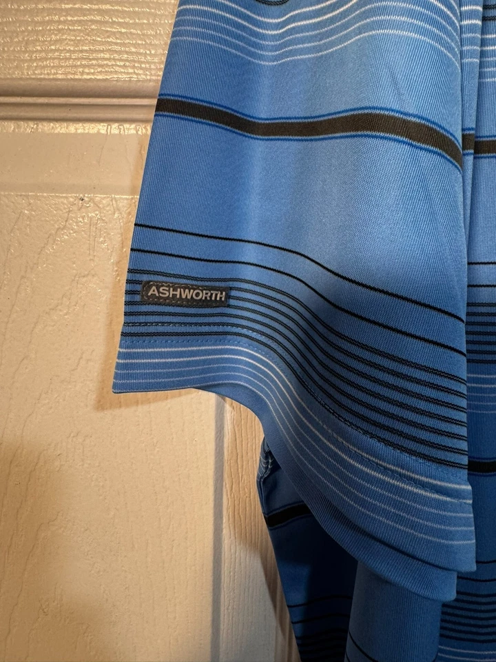 NUEVO XXL ASHWORTH EZ-TEC2 AZUL REAL con RAYAS BLANCAS Y NEGRAS Foto 3 de 3