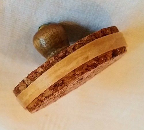 Glas, Korkdeckel, Holzknopf, Gummiband, Holzlöffel 4,5" x 3,0", $4,50 Versand - Bild 3 von 5