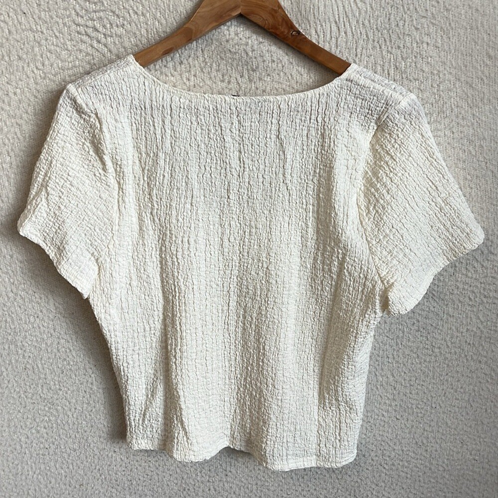 Madewell Popcorn Top Women's XXL cream color | eBay