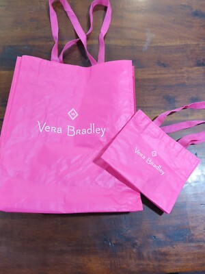 Lot of Pink Vera Bradley Reusable Bags XL 19 x 13 x And 10 x x 