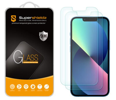 2X Supershieldz Tempered Glass Screen Protector for Apple iPhone 13/ 13 Pro 6.1''