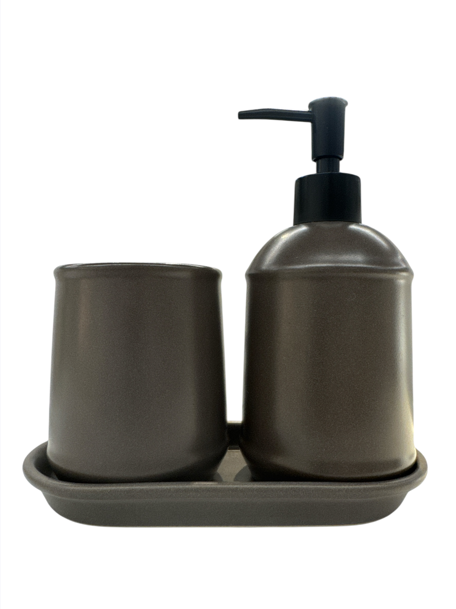 New IKEA TVALSJON 3-Piece Bathroom Set Dispenser Dish Holder