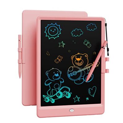 LCD Writing Tablet 10'' Doodle Electronic Drawing tab for 3-8 Year Old kids,Pink