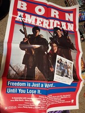 Affiche de film vintage 1986 BORN AMERICAN Mike Norris David Coburn film finlandais