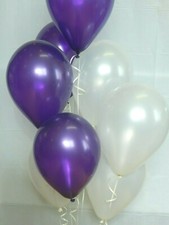 Purple Balloons,Dark Purple, White Balloons,Shower Decorations Birthday Party
