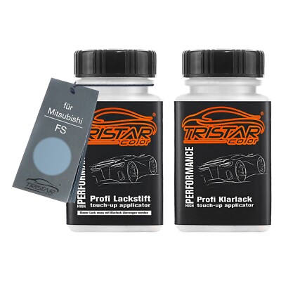 Autolack Lackstift Set für Mitsubishi FS Coral Blue Metallic Basis Klarlack