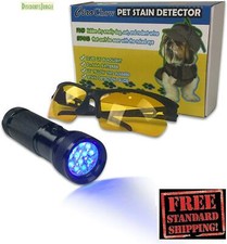 CIAO CHOW PET STAIN UV URINE DETECTOR BLACK LIGHT FLASHLIGHT/UV GLASSES