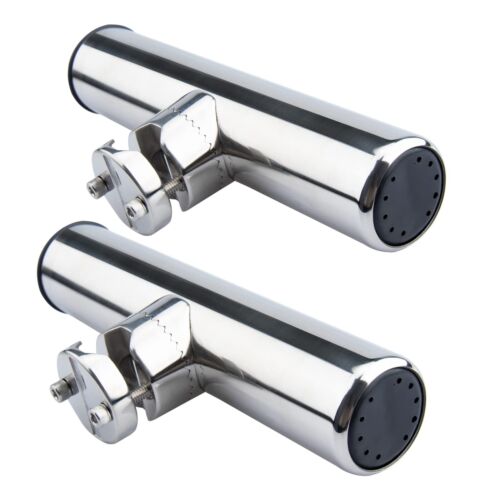 2 Pack Fishing Rod Holders for Boat Rail Mount,Stainless Steel Rod ...