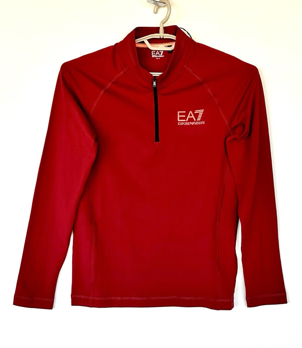 Emporio Armani Long Sleeve Men Zip Top EA7 Retail $125 Small | eBay