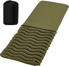 MELLCOM 2.5" Thick Self Inflating Sleeping Pad, Foam Camping Mattress 78"x25"