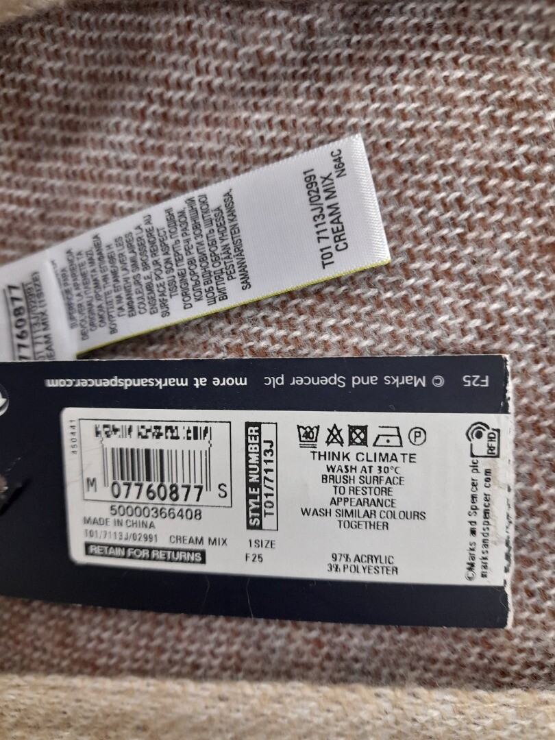 MARKS & SPENCER (New) Ladies Cream Mix Shawl CG F11 eBay