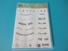 NEW STAMPIN UP ANY OCCASION PHOTOPOLYMER SHEET STAMP SET OF 20 143348 BANNER