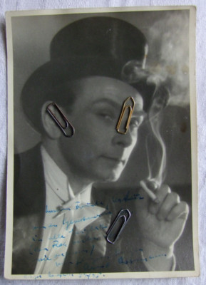 Hans Assmann signiertes Foto m.Widmung des schillernden SS Mannes um 1950,