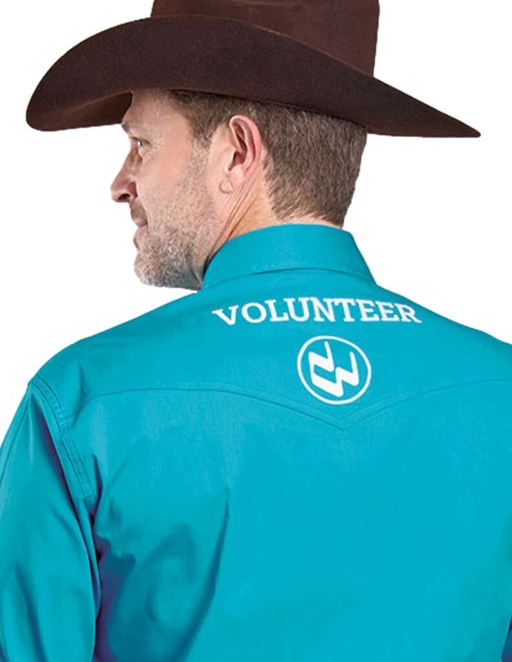 Camisa Roper Western Para Hombre L/S Azul Sólido a Presión 03-001-1199-2104 BU Foto 2 de 2