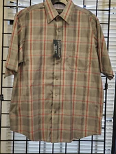 Mens RENEGADE SHORT SLEEVE Shirt  Plaid Button Front w/ Pockets  NWT