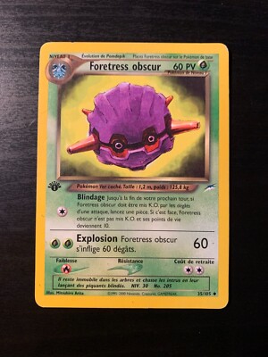 Pokemon Karte: Dunkle Foretress 35/105 Edition 1 Neo Destiny Wizards Französisch
