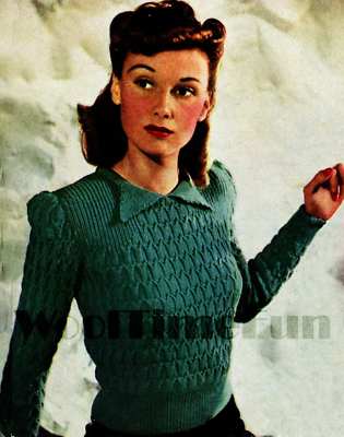 Knitting Pattern Women's Vintage 1940s Ply Long /Short  UK
