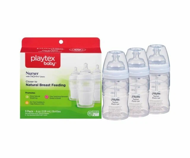 Playtex Drop-Ins Premium Designer Nurser 4 oz - 3 Pk
