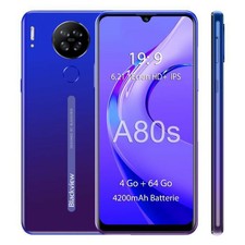 Blackview A80S 4Go RAM+64Go ROM Smartphone 6,2" 4200mAh Octa Core Téléphone 13MP