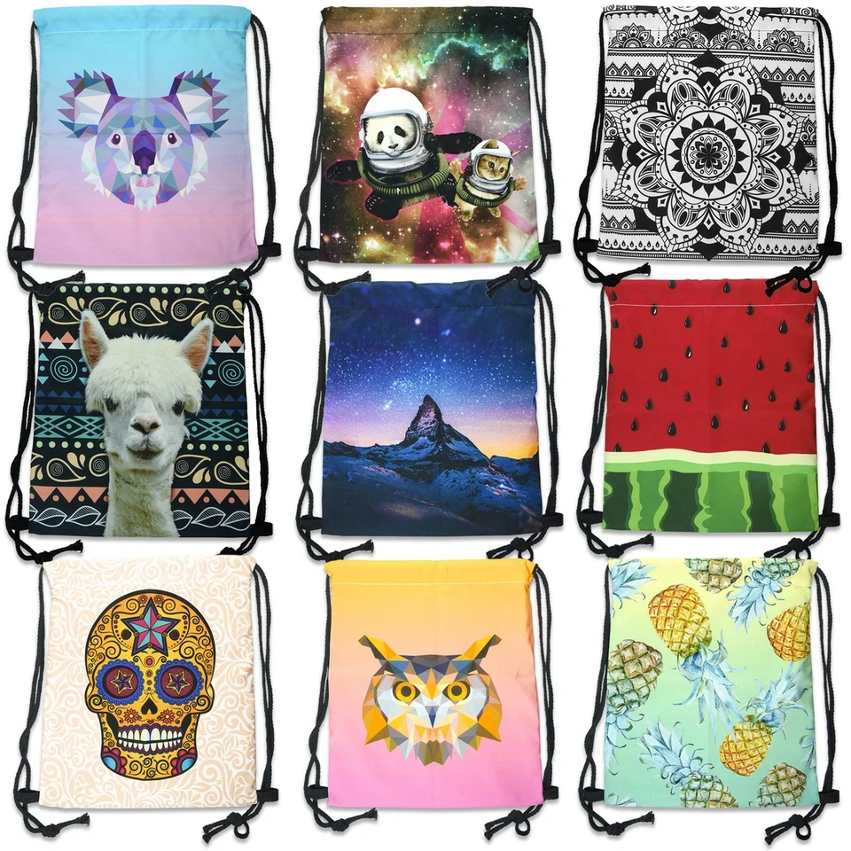 Turnbeutel cosey Allover-Print cosey Sport Bag verschiedene Designs