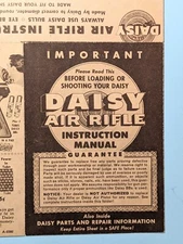 Vintage Daisy Air Rifle Pistol Manual Pamphlet c1950s