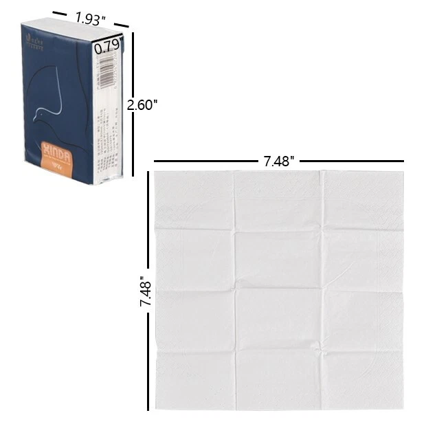 Pacote com 480 pacotes de tecido branco facial para viagem Cand, 4 folhas macias sem cena - Imagem 3 de 4