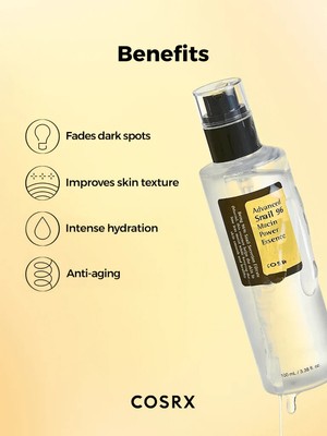 COSRX Advanced Snail 96 Mucin Power Essence 100ml 2 for $21.99 Free Ship+ Gift!