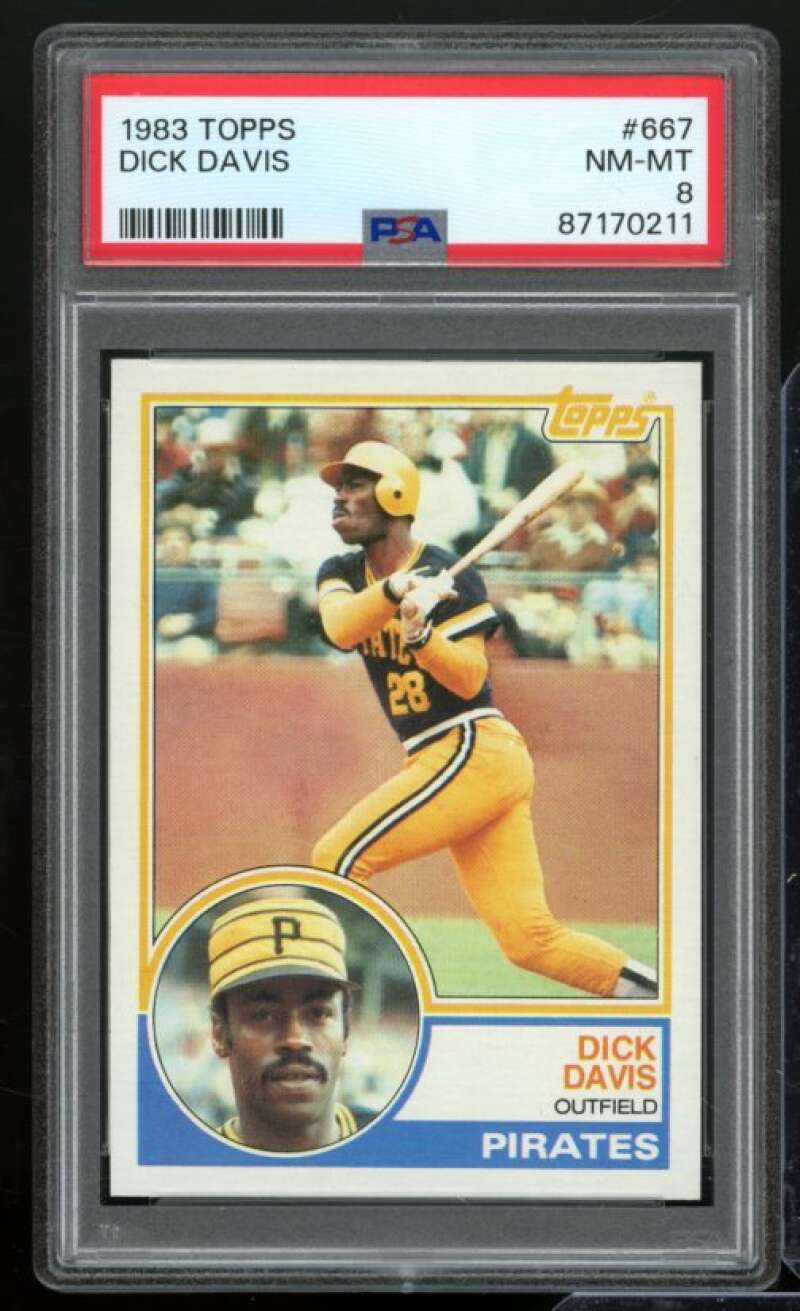Dick Davis Card 1983 Topps #667 PSA 8