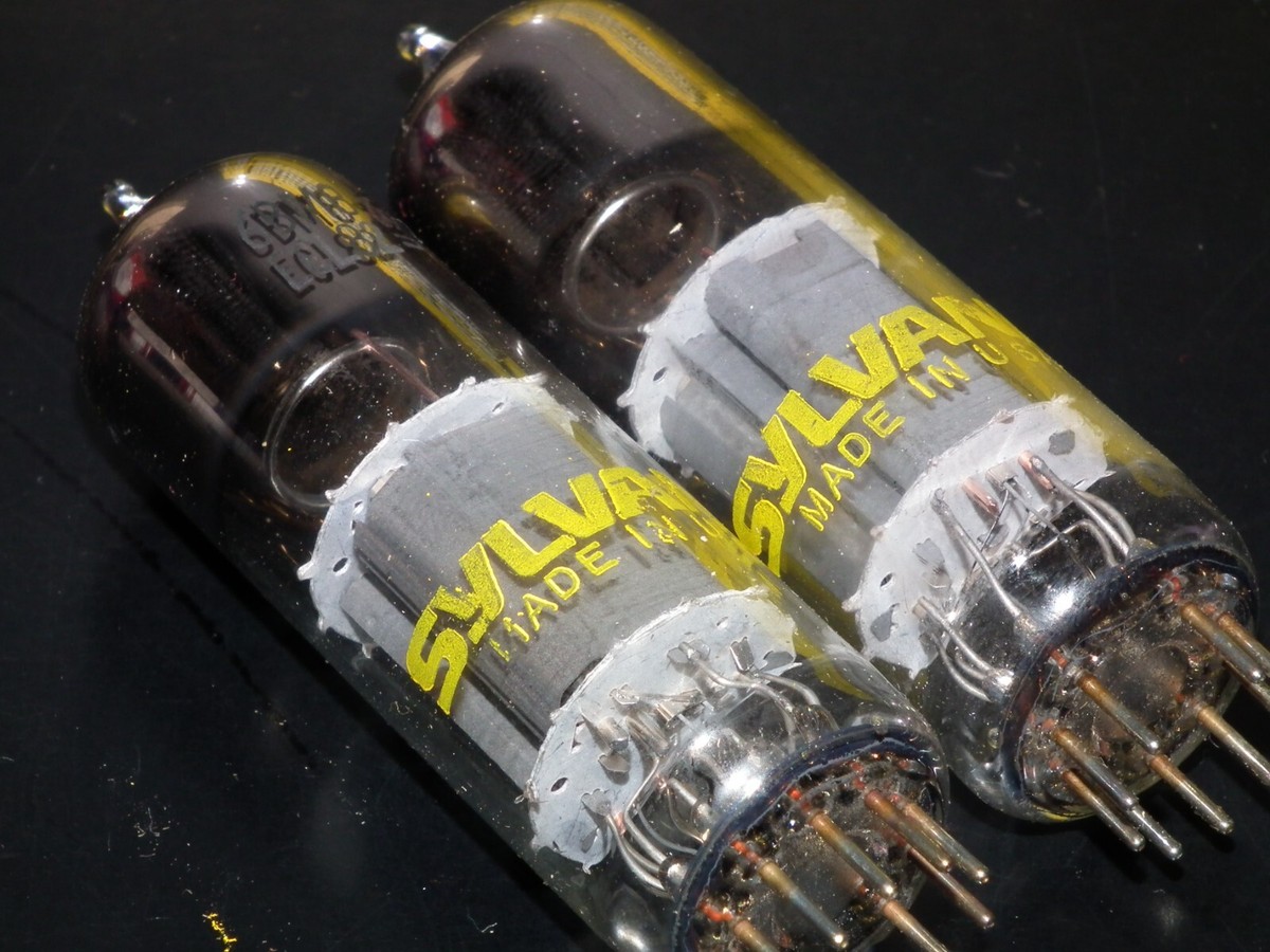 Paire De Tubes ECL82 / 6BM8 Tungsram, Getter Noir, Testés Forts, Très Peu Utilisés