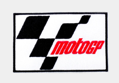 MOTO GP EMBROIDERED PATCH IRON/SEW ON 3-1/2'' x 2-1/4'' MOTORCYCLE RACING, APRILIA
