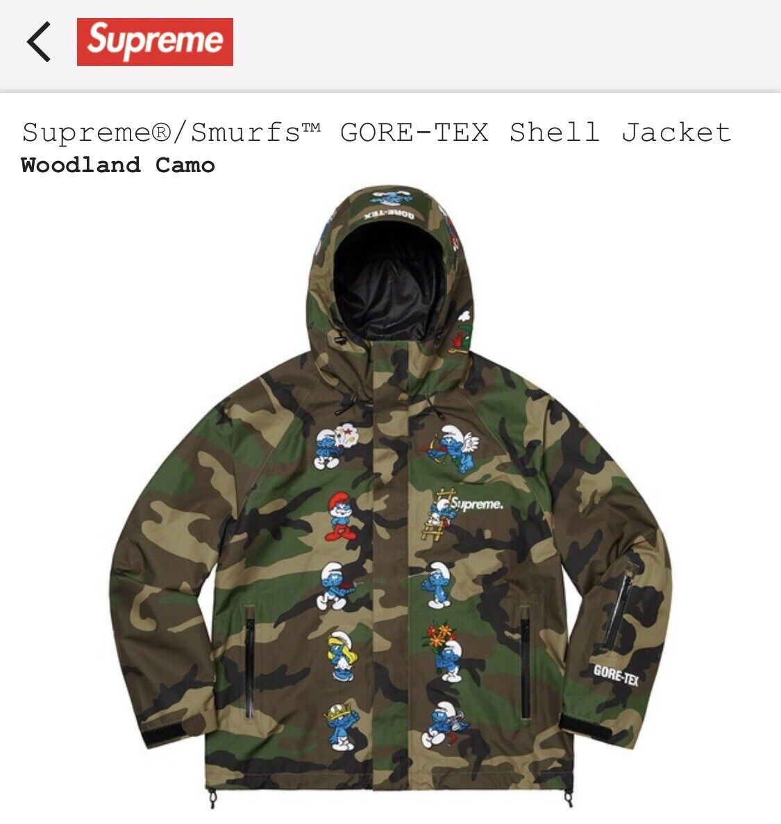 Supreme®/Smurfs™ GORE-TEX Shell Jacket SIZE M sold out