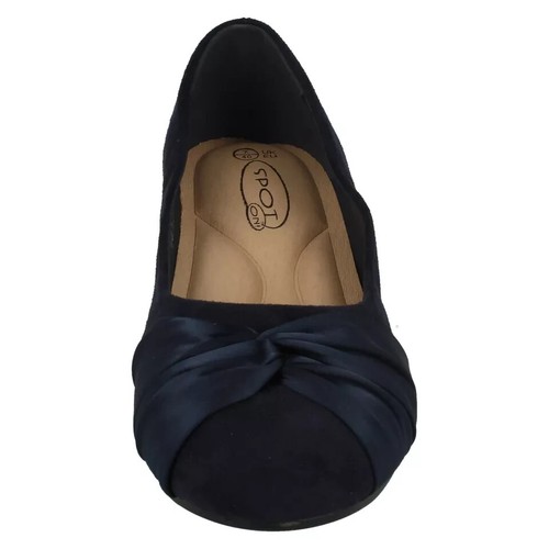 LADIES SPOT ON F9R0150 WIDE FITTING LOW HEELD COURT SHOES - Picture 14 of 20
