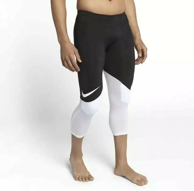 Nike Men's Football Knee Padded Hip/Knee 3/4 Compression Pants Large Football | eBay