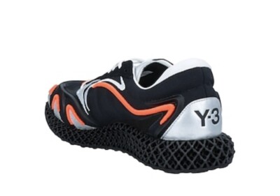 Y3 Yohji Yamamoto Runner-4D Evolution Schuhe in Black, Orange, & White Neu