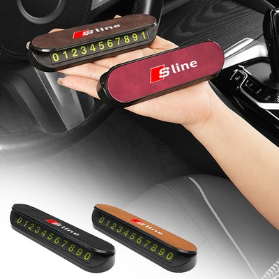 Hidden Temporary Parking Card Parking Phone Number Sign For Audi Funny Gifts 1PC