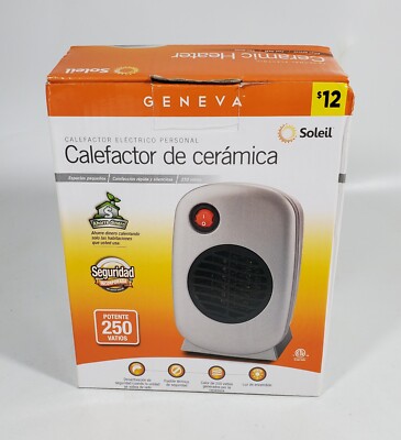 Soleil Personal Electric Ceramic Heater 250 Watt Mh01 Black for sale online  | eBay
