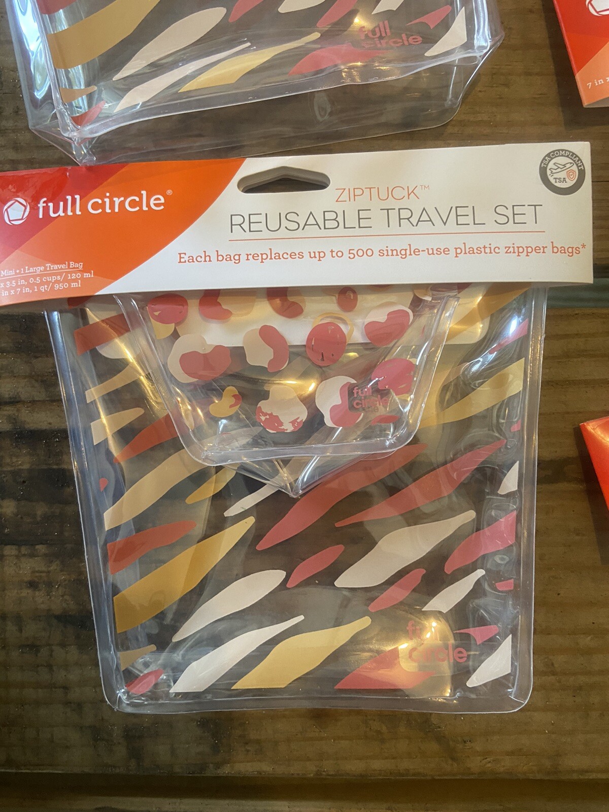 NEW Full Circle Ziptuck Reusable ZipTuck 2pck. 4x Large and 3x Smaller