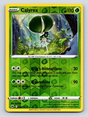Basic Calyrex HP 110 Kings Instructions Bloomshine Rarity Green | eBay