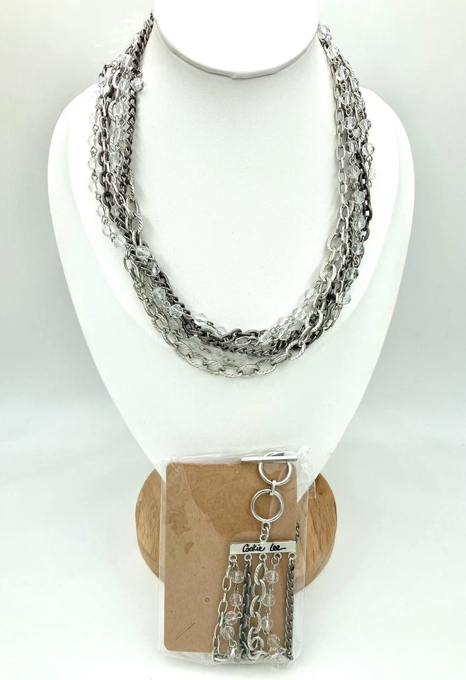Cookie Lee Signed Jewelry Set - Necklace & Bracelet - Statement Boho - Image 2 of 4